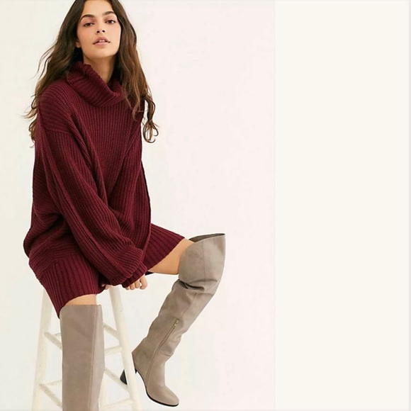 Free People Sweaters - Free People Ribbed Tunic Sweater Cocoa Pullover